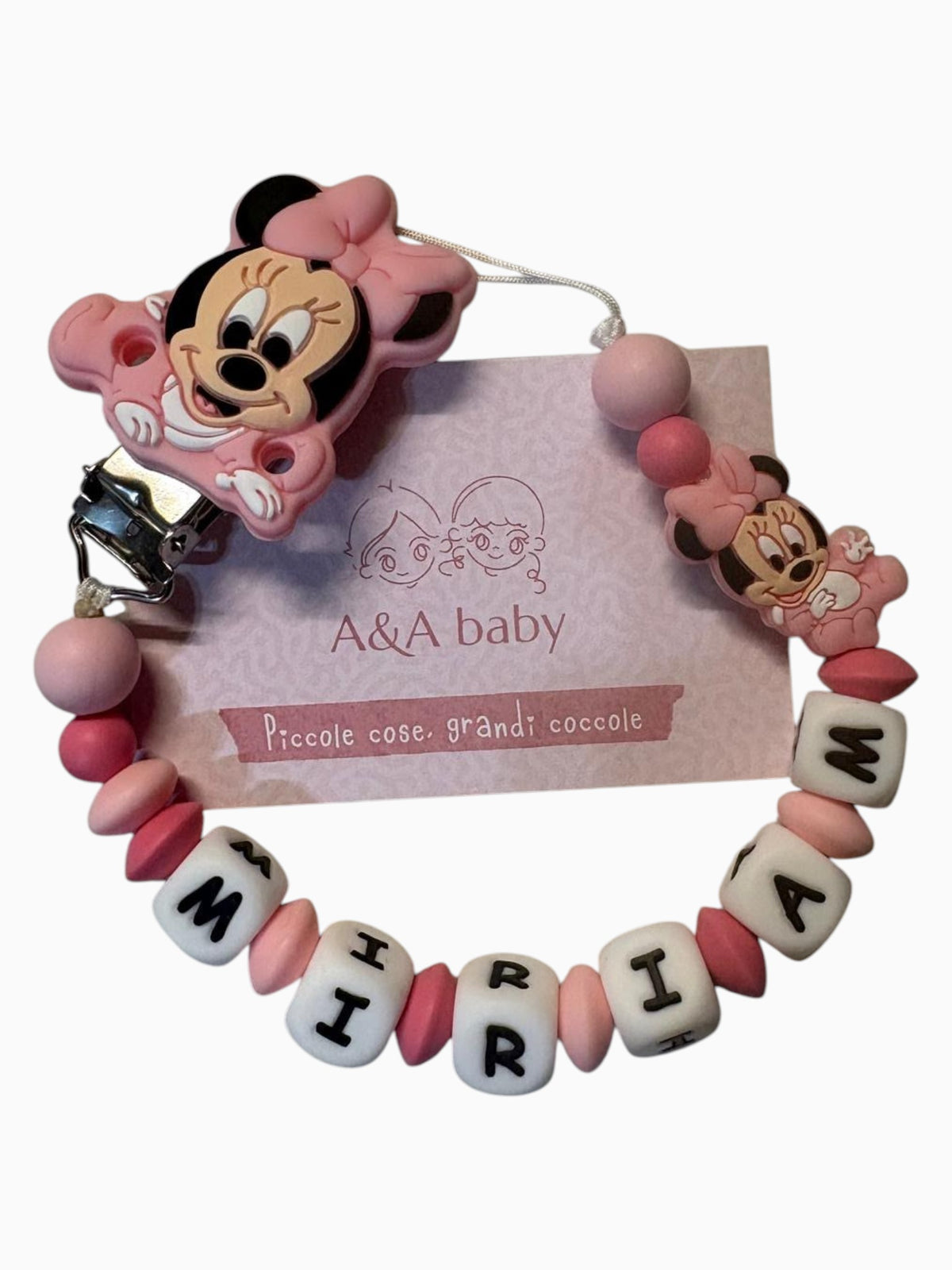 Catenella Portaciuccio di  Minnie Baby Rosa