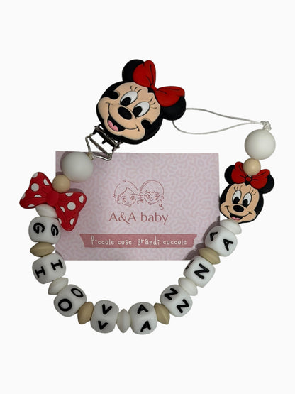 Catenella Portaciuccio di Minnie Fiocco Rosso